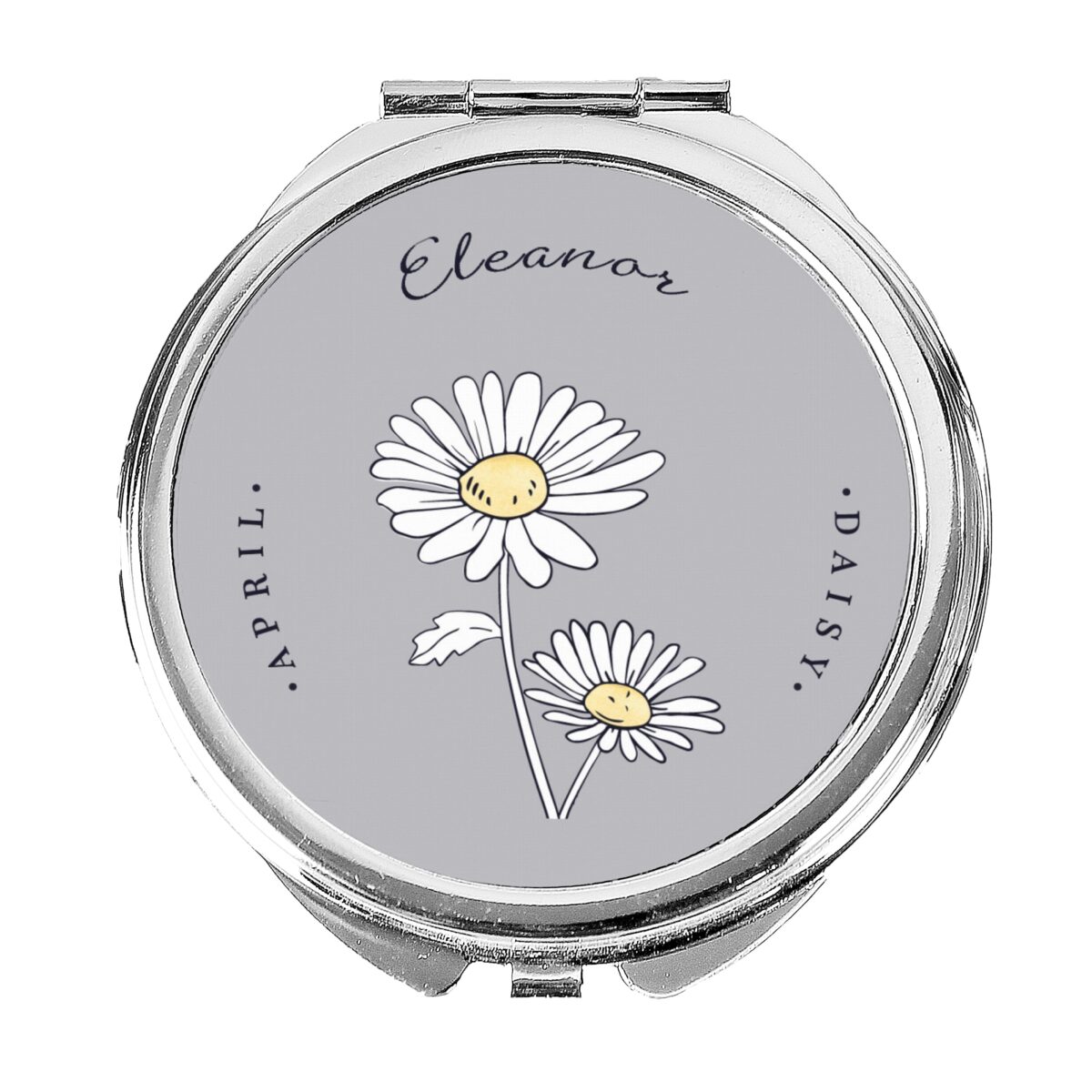 Personalised Birth Flower Round Compact Mirror: 6 - Compact Mirrors By Gift Moments