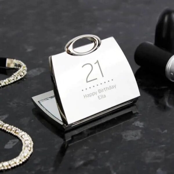 Personalised Birthday Big Age Handbag Compact Mirror: 1 - Compact Mirrors By Gift Moments