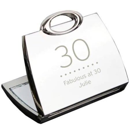 Personalised Birthday Big Age Handbag Compact Mirror: 2 - Compact Mirrors By Gift Moments