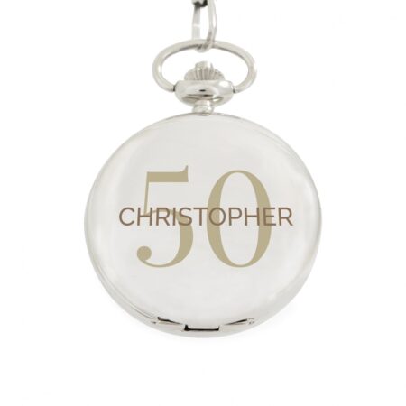 Personalised Birthday Big Age Pocket Fob Watch: 3 - Watches By Gift Moments