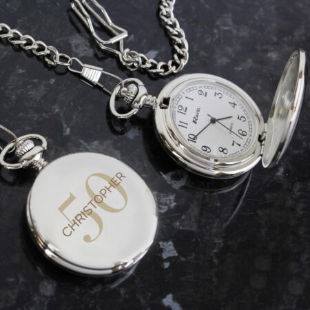 Personalised Birthday Big Age Pocket Fob Watch: 1 - Watches By Gift Moments