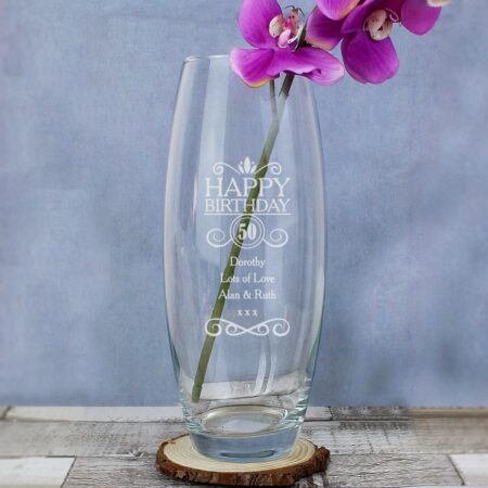 Personalised Birthday Bullet Vase: 3 - Vases By Gift Moments
