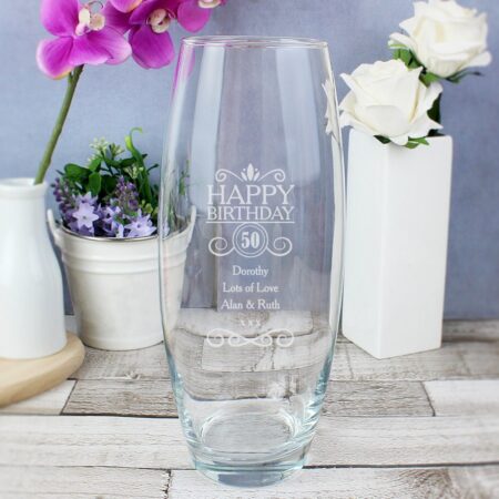 Personalised Birthday Bullet Vase: 2 - Vases By Gift Moments