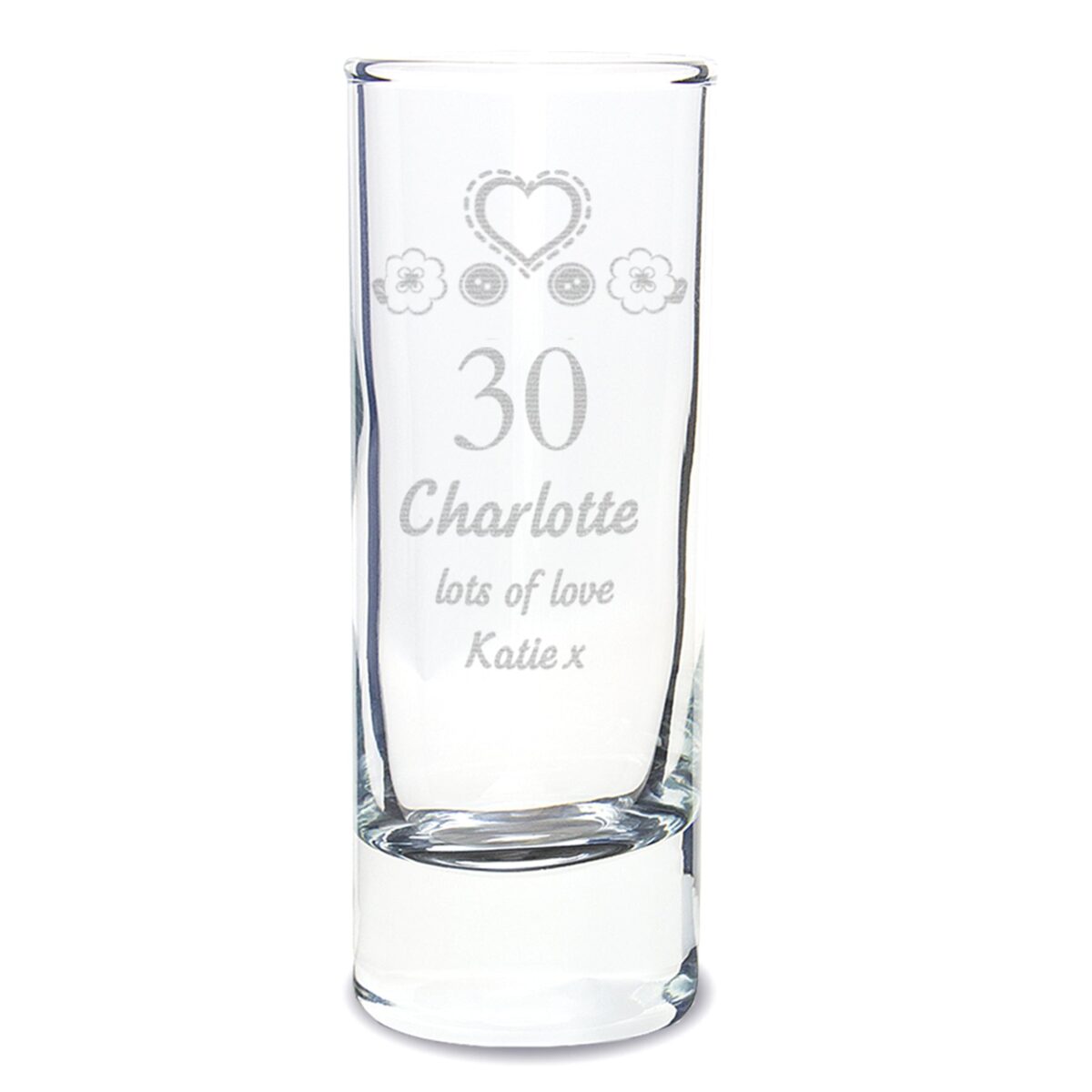 Personalised Birthday Craft Shot Glass Engraved: 4 - Shot Glasses By Gift Moments