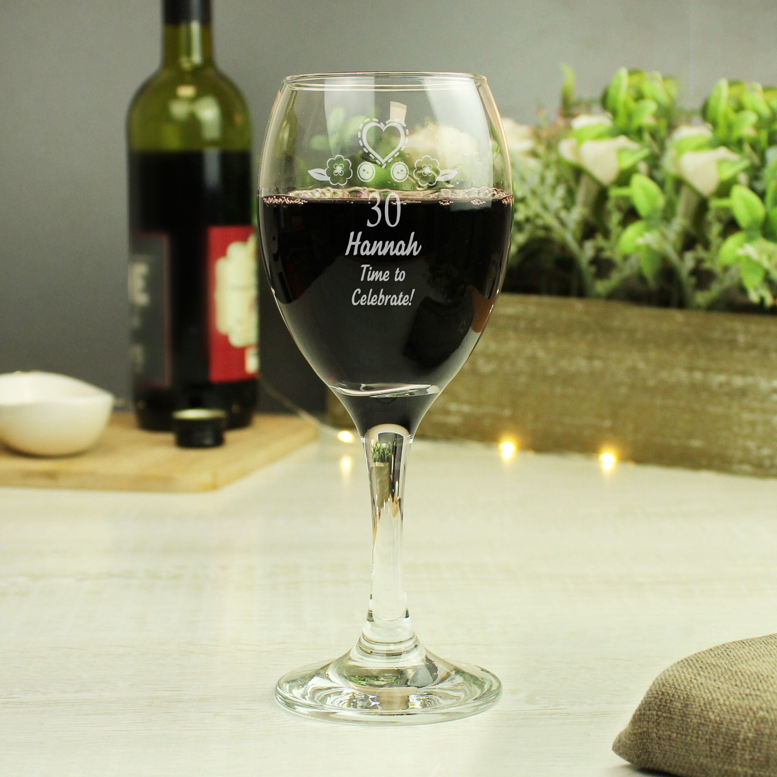 Personalised Birthday Craft Wine Glass: 1 - Wine Glasses By Gift Moments
