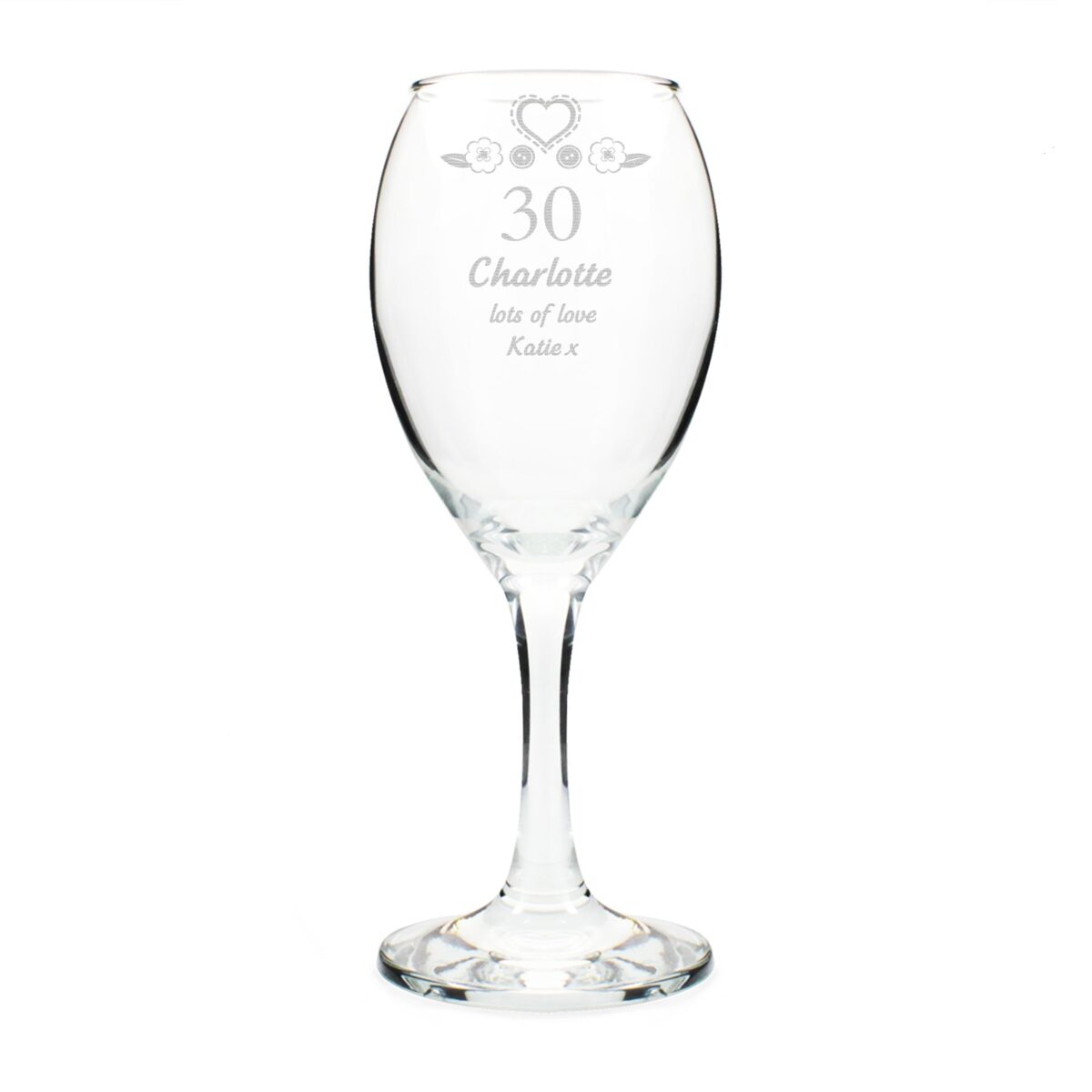 Personalised Birthday Craft Wine Glass: 6 - Wine Glasses By Gift Moments