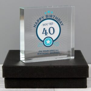 Personalised Birthday Crystal Token: 1 - Crystal Tokens By Gift Moments