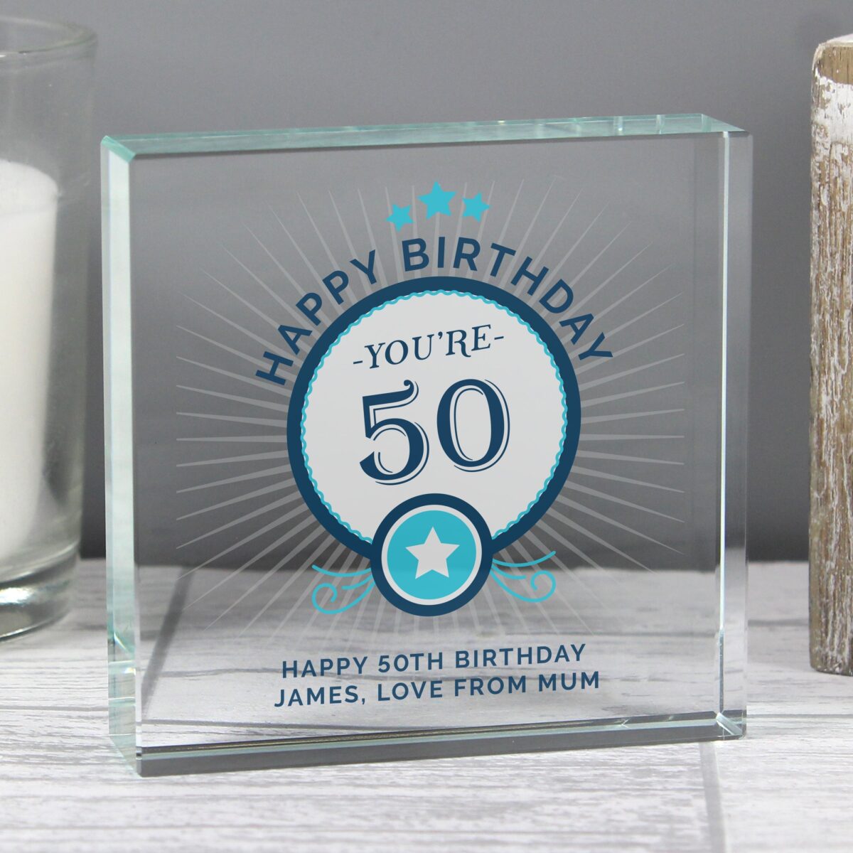Personalised Birthday Crystal Token: 2 - Crystal Tokens By Gift Moments
