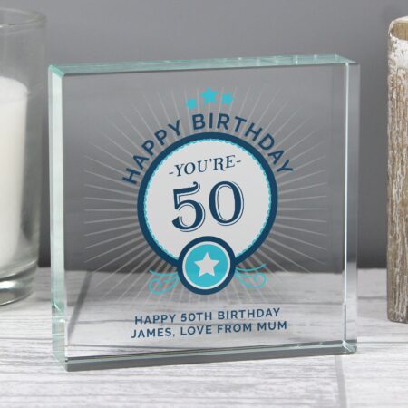 Personalised Birthday Crystal Token: 2 - Crystal Tokens By Gift Moments