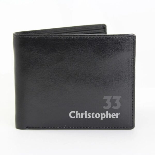 Personalised Birthday Leather Wallet: 2 - Wallets & Money Clips By Gift Moments