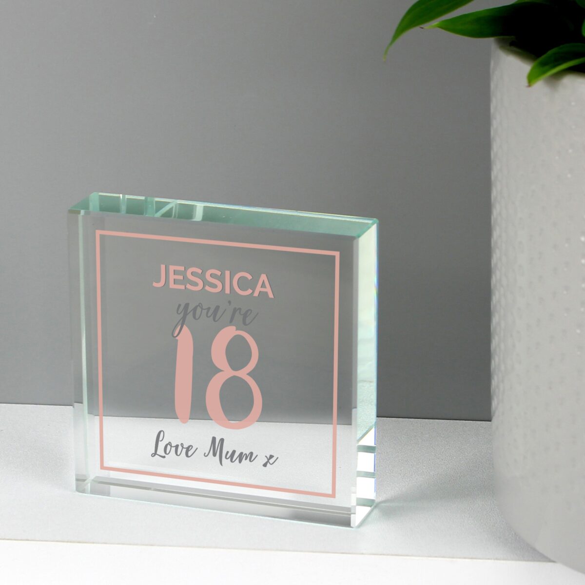 Personalised Birthday Rose Gold Crystal Token: 5 - Crystal Tokens By Gift Moments