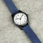 Personalised Black with Blue Canvas Strap Boys Watch: 1 - Watches By Gift Moments