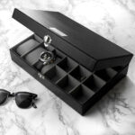 Personalised Black Leather Watch and Cufflink Box: 1 - Jewellery Boxes By Gift Moments