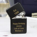 Personalised Black Lighter: 1 - Smoking Accessories By Gift Moments