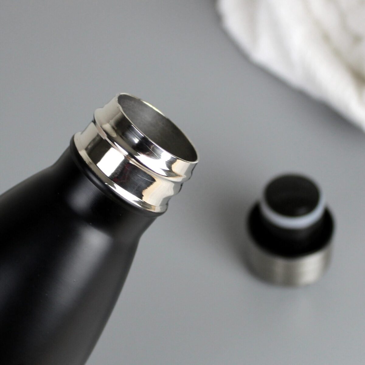 Personalised Black Metal Insulated Drinks Bottle: 5 - Water Bottles By Gift Moments