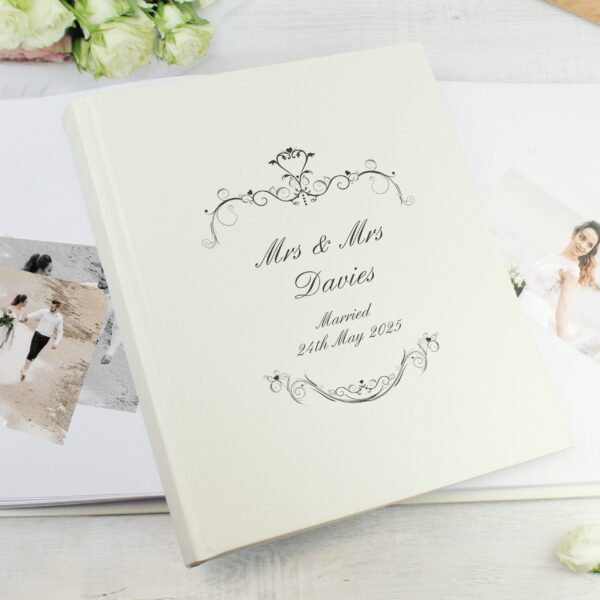 Personalised Black Ornate Swirl Traditional Photo Album: 1 - Photo Albums By Gift Moments