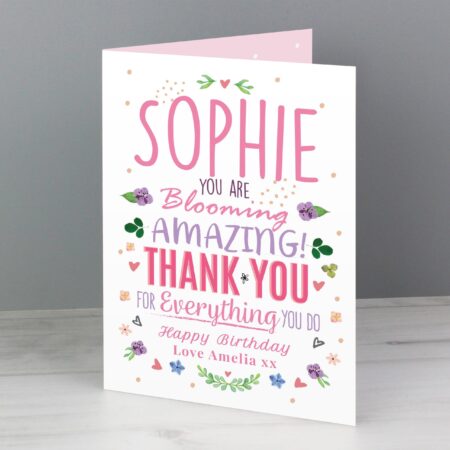 Personalised You Are Blooming Amazing Card: 5 - Greeting Cards By Gift Moments