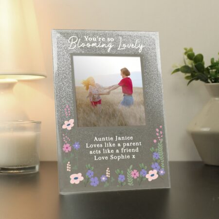 Personalised Blooming Lovely 6x4 Glitter Photo Frame: 4 - Photo Frames By Gift Moments