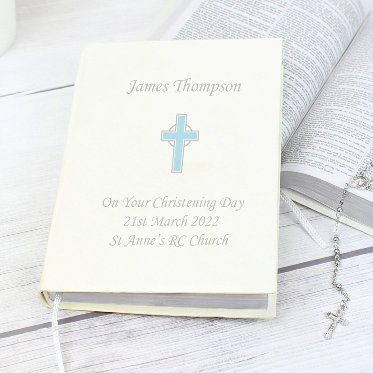 Personalised Blue Cross Holy Bible - Eco-friendly: 3 - Books By Gift Moments