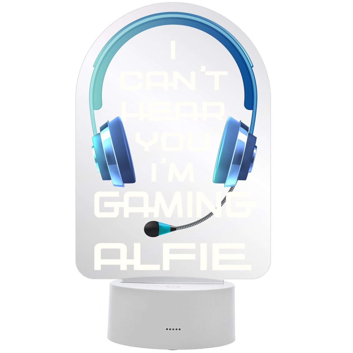 Personalised Blue Gaming LED Colour Changing Night Light: 6 - LED Lighting By Gift Moments