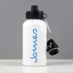 Personalised blue name drinks bottle