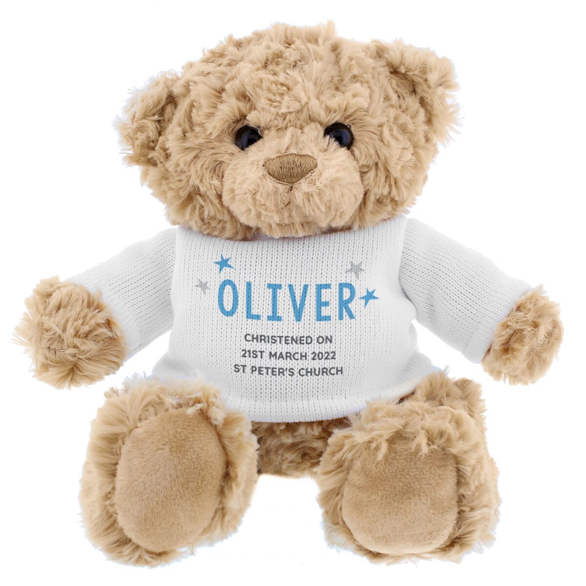 Personalised Blue Name & Message Teddy Bear: 4 - Teddy Bears & Soft Toys By Gift Moments