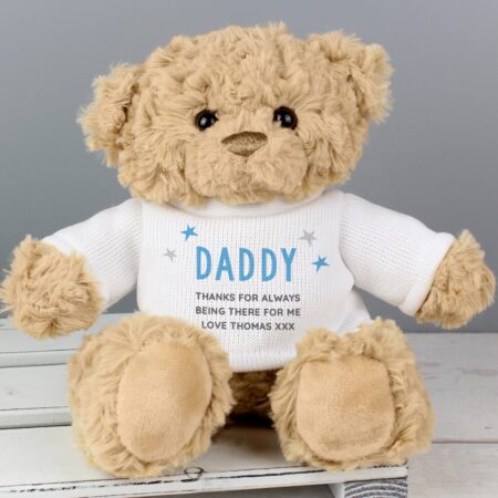 Personalised Blue Name & Message Teddy Bear: 3 - Teddy Bears & Soft Toys By Gift Moments