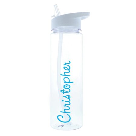 Personalised Blue Name Water Bottle: 3 - Water Bottles By Gift Moments