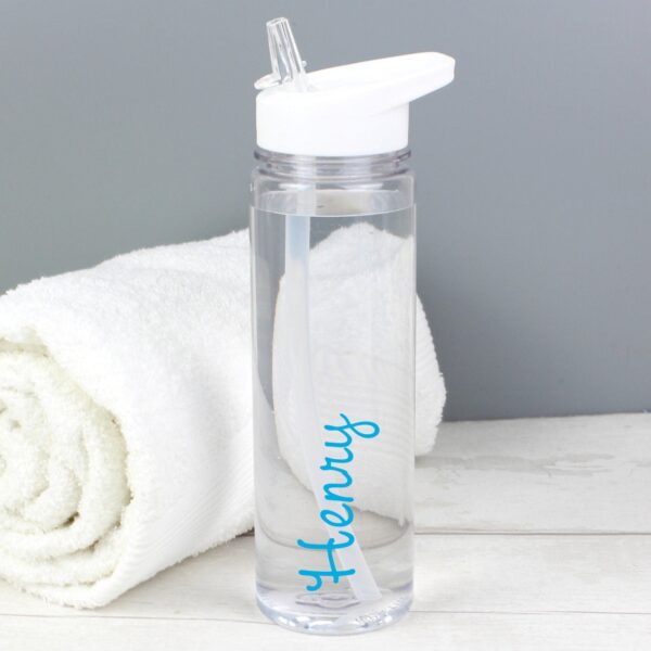 Personalised Blue Name Water Bottle: 1 - Water Bottles By Gift Moments