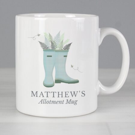 Personalised Blue Wellies Mug: 2 - Mugs By Gift Moments