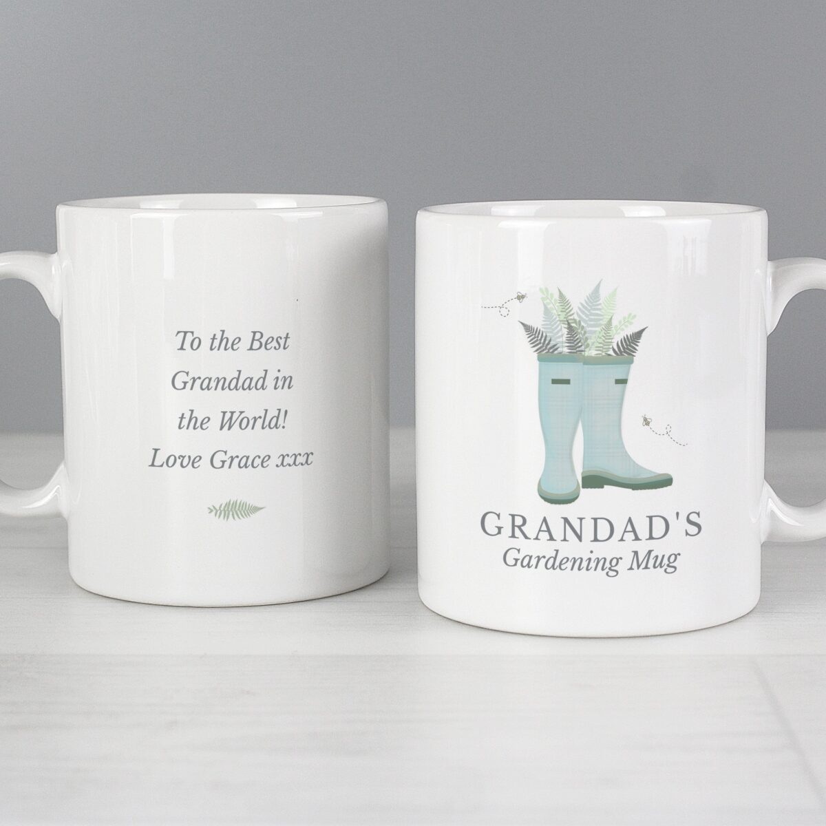 Personalised Blue Wellies Mug: 1 - Mugs By Gift Moments
