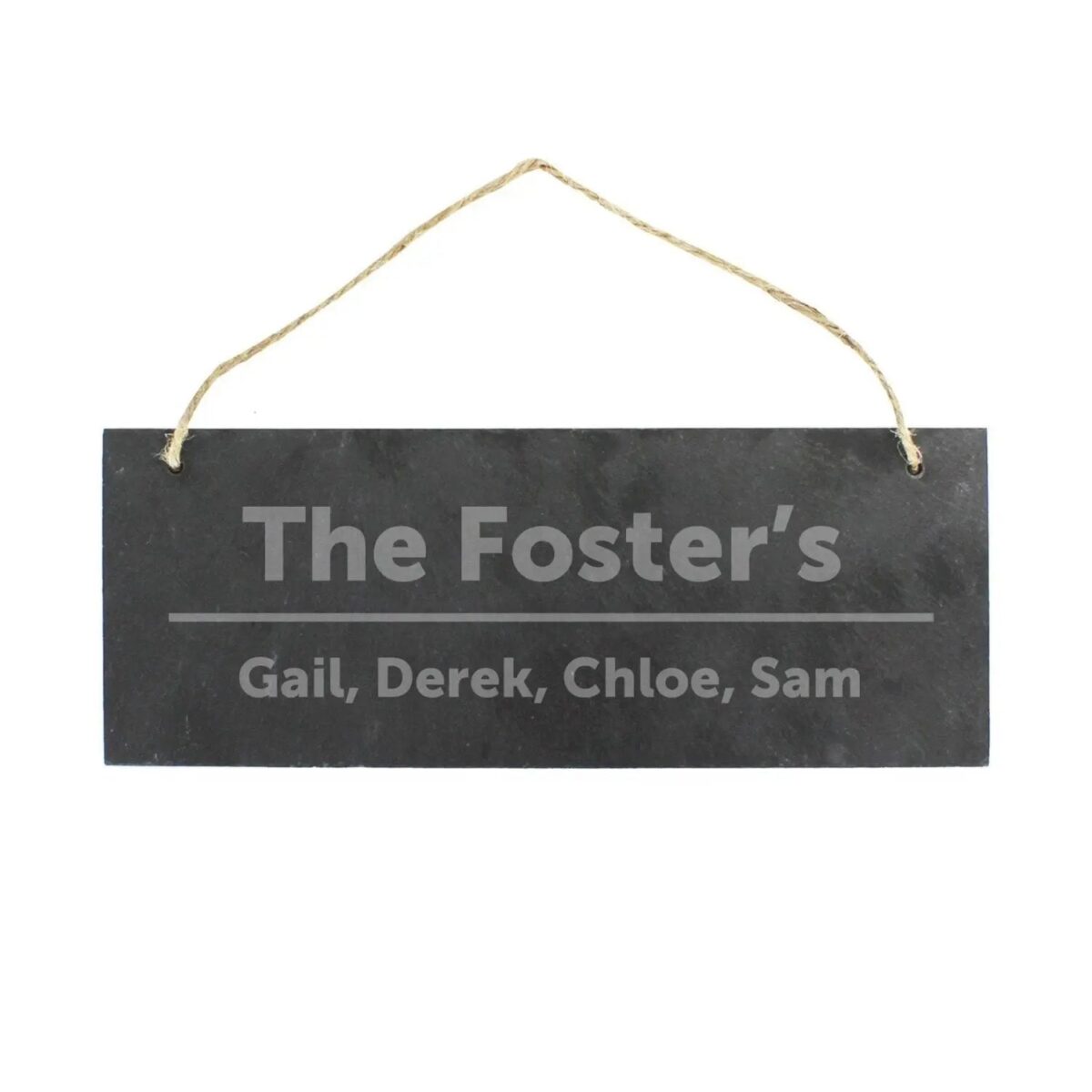 Personalised Bold Design Hanging Slate Plaque: 3 - Signs & Plaques By Gift Moments