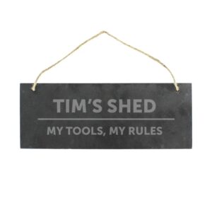 Personalised Bold Design Hanging Slate Plaque: 2 - Signs & Plaques By Gift Moments