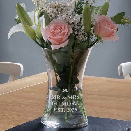 Personalised Bold Font Glass Vase: 2 - Vases By Gift Moments