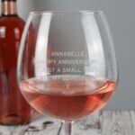 Personalised Bold Statement Bottle of Wine Glass: 1 - Wine Glasses By Gift Moments