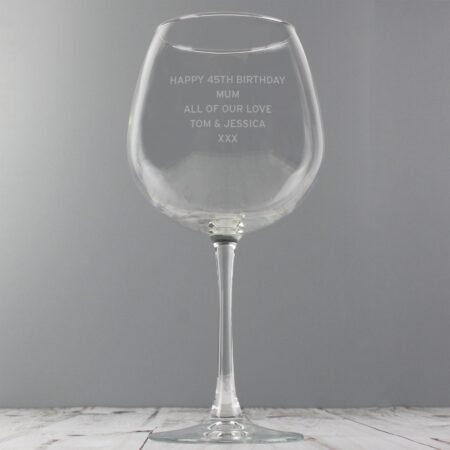 Personalised Bold Statement Bottle of Wine Glass: 7 - Wine Glasses By Gift Moments