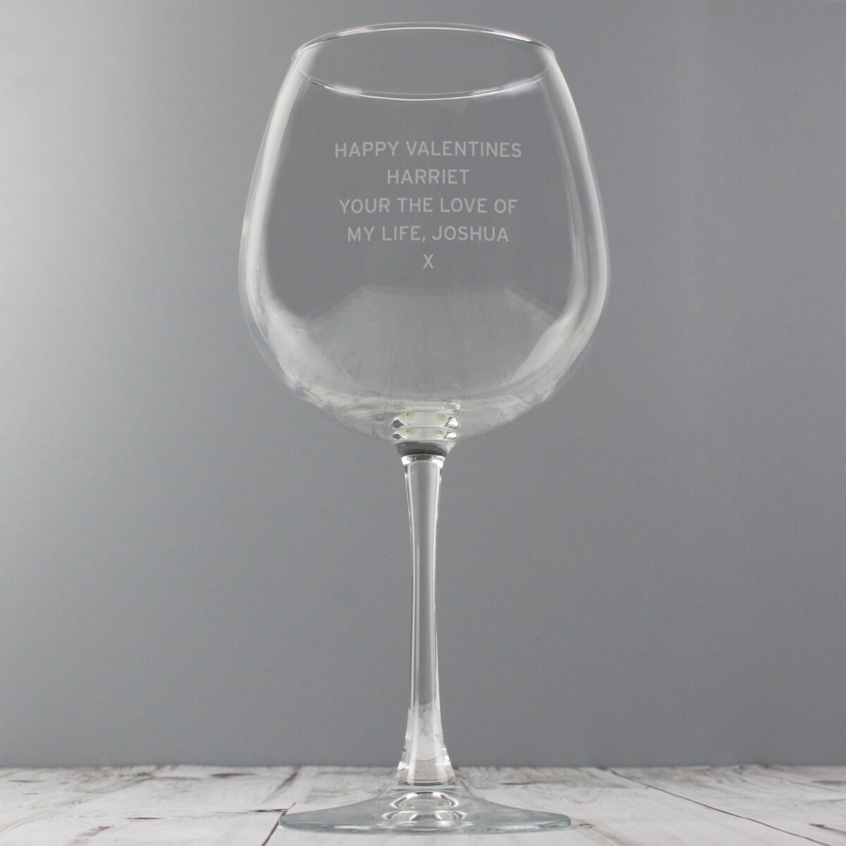 Personalised Bold Statement Bottle of Wine Glass: 6 - Wine Glasses By Gift Moments