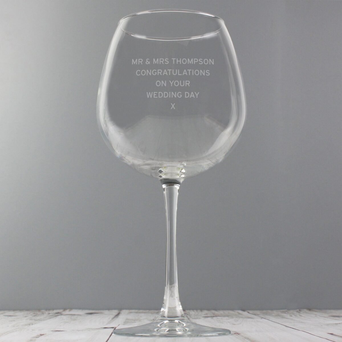 Personalised Bold Statement Bottle of Wine Glass: 2 - Wine Glasses By Gift Moments
