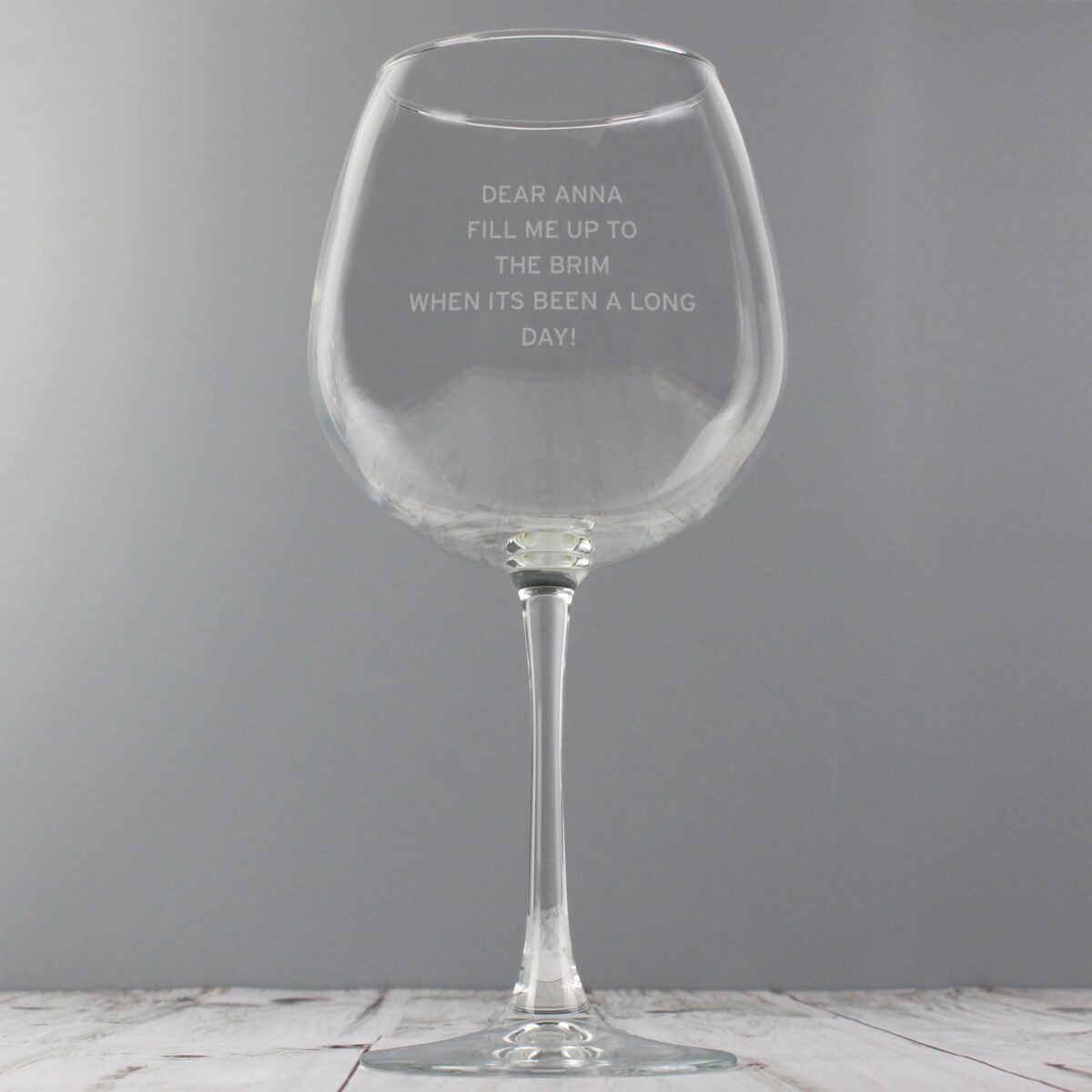 Personalised Bold Statement Bottle of Wine Glass: 9 - Wine Glasses By Gift Moments