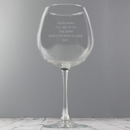 Personalised Bold Statement Bottle of Wine Glass: 9 - Wine Glasses By Gift Moments