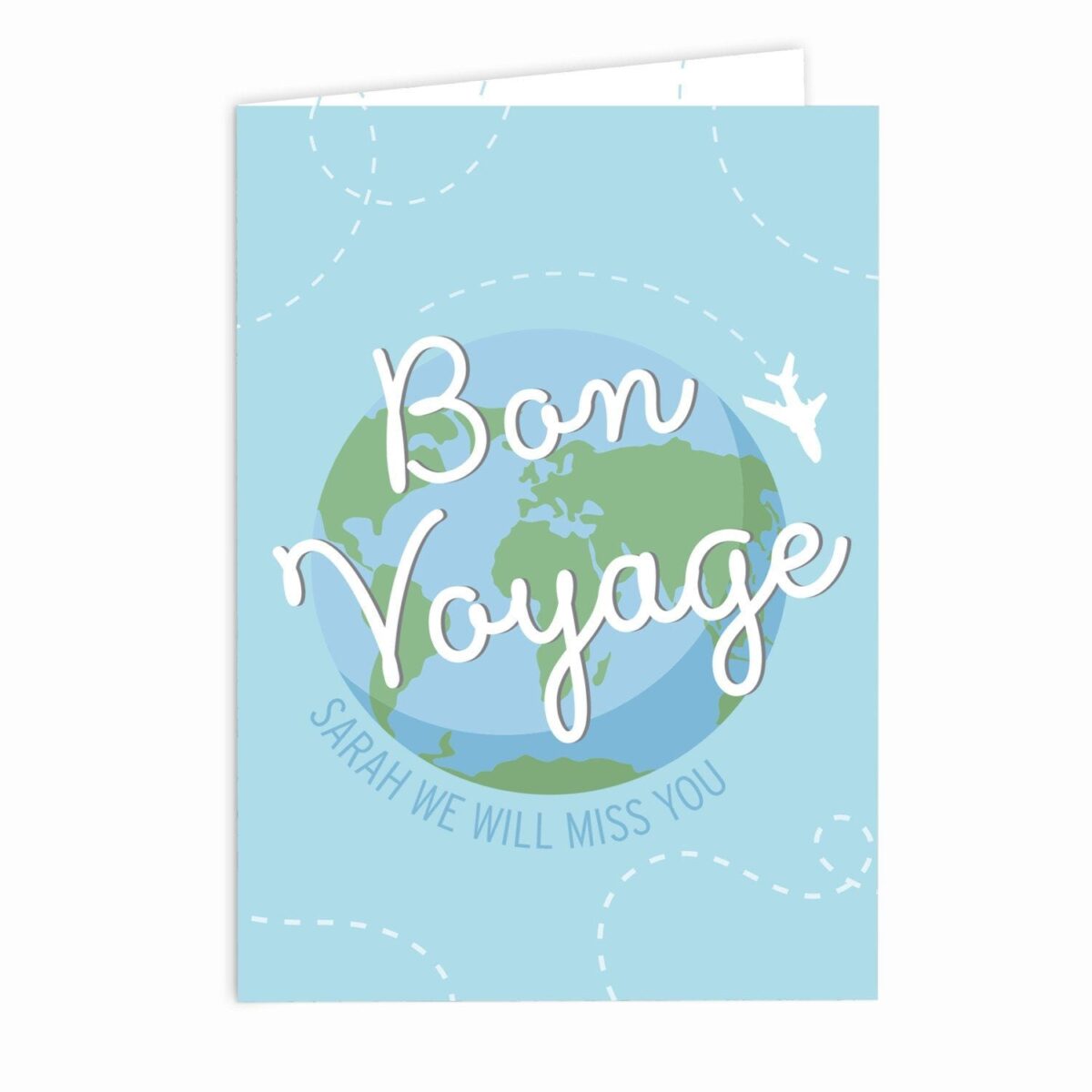 Personalised Bon Voyage Card: 3 - Greeting Cards By Gift Moments