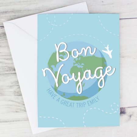 Personalised Bon Voyage Card: 1 - Greeting Cards By Gift Moments