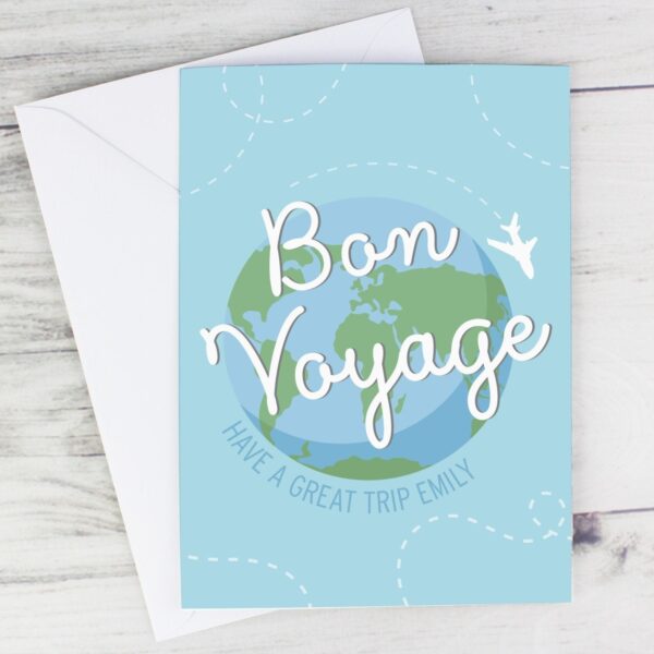 Personalised Bon Voyage Card: 1 - Greeting Cards By Gift Moments
