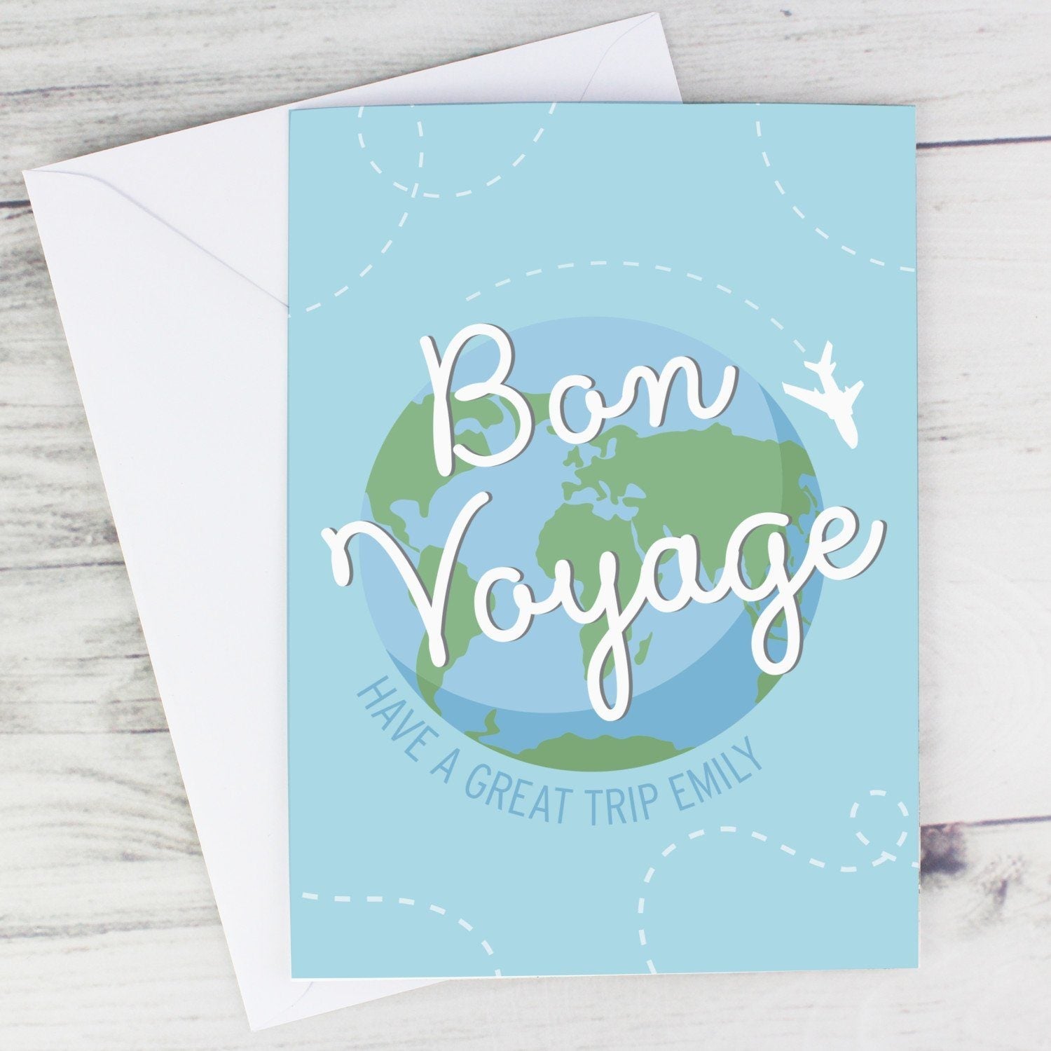 Personalised Bon Voyage Card: 1 - Greeting Cards By Gift Moments