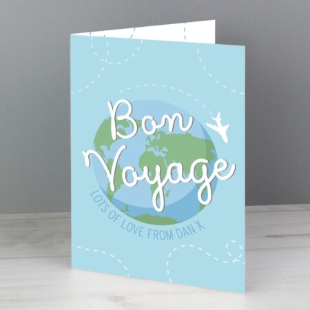 Personalised Bon Voyage Card: 2 - Greeting Cards By Gift Moments