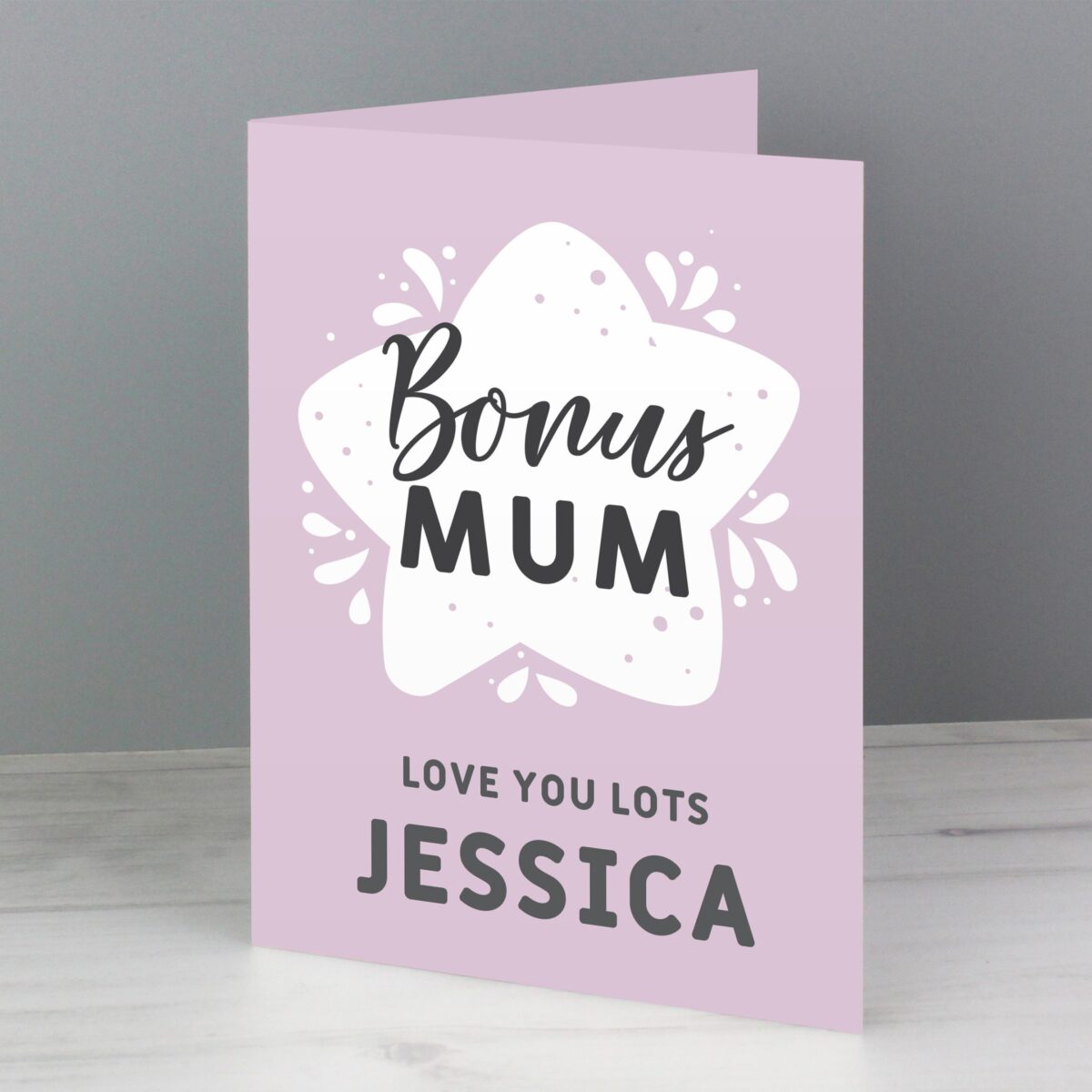 Personalised To My Bonus Mum Card: 4 - Greeting Cards By Gift Moments