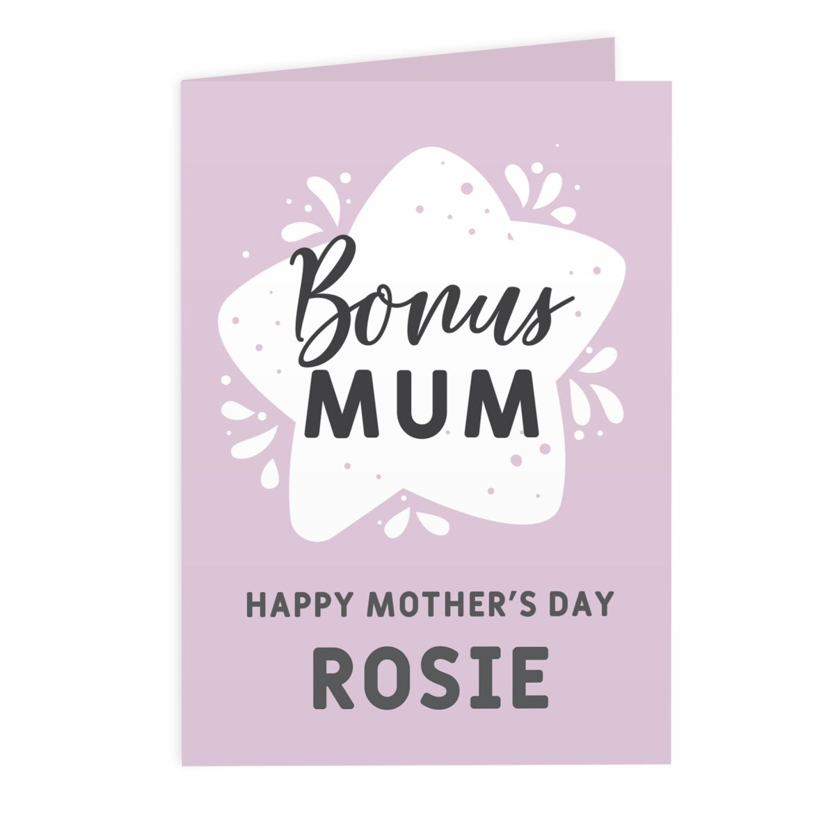 Personalised To My Bonus Mum Card: 2 - Greeting Cards By Gift Moments