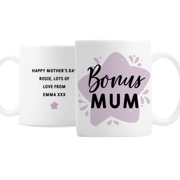 Personalised To My Bonus Mum Mug: 2 - Mugs By Gift Moments