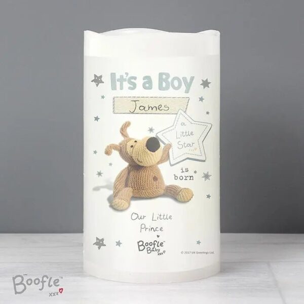 Personalised Boofle It’s a Boy Nightlight LED Candle: 2 - LED Lighting By Boofle