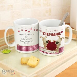 Personalised Boofle Shared Heart Mug: 2 - Mugs By Boofle